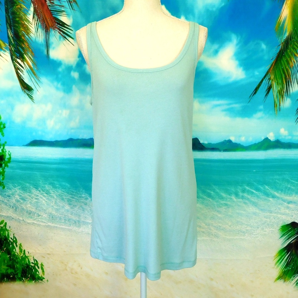 Covington Aqua Colored Soft Comfy Tank Top XL